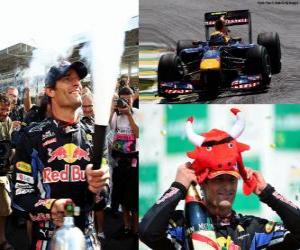 пазл Марк Уэббер - Red Bull - Интерлагос, Гран При Бразилии 2010 (2 º объявления)
